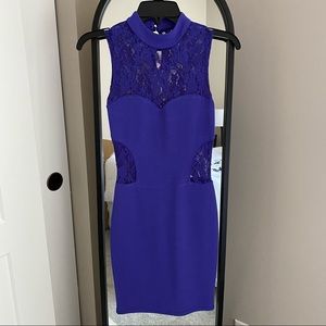 ASOS Purple Lace Cut Out Dress